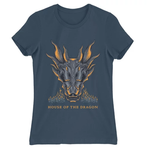 Denim Sárkányok háza női póló - Dragon Head