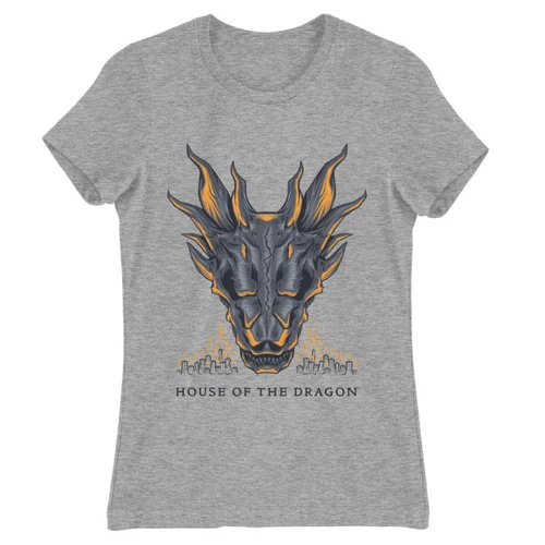 Sportszürke Sárkányok háza női póló - Dragon Head