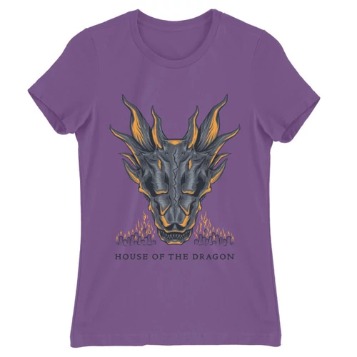 Világoslila Sárkányok háza női póló - Dragon Head
