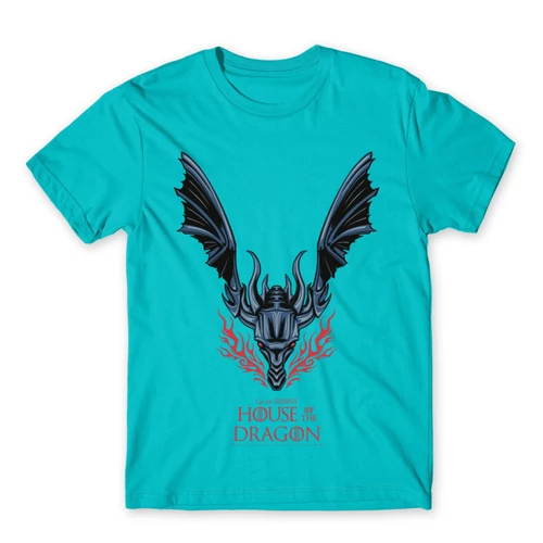 Atollkék Sárkányok háza férfi póló - Dragon Logo
