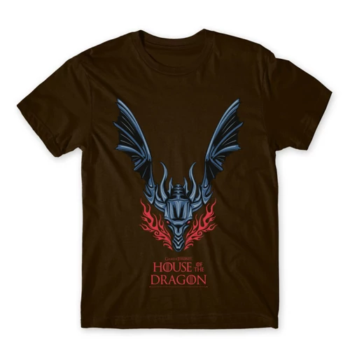 Barna Sárkányok háza férfi póló - Dragon Logo