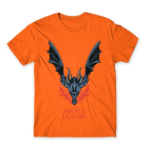 Narancs Sárkányok háza férfi póló - Dragon Logo