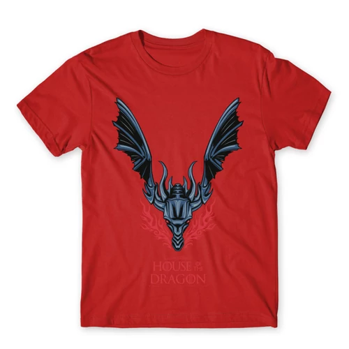 Piros Sárkányok háza férfi póló - Dragon Logo