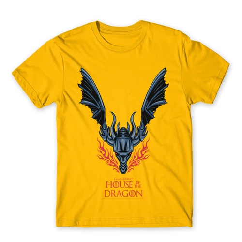 Sárga Sárkányok háza férfi póló - Dragon Logo