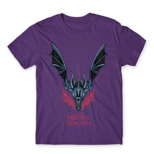 Sötétlila Sárkányok háza férfi póló - Dragon Logo