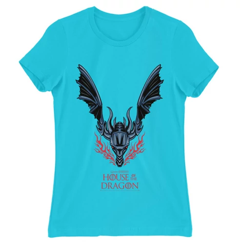 Atollkék Sárkányok háza női póló - Dragon Logo