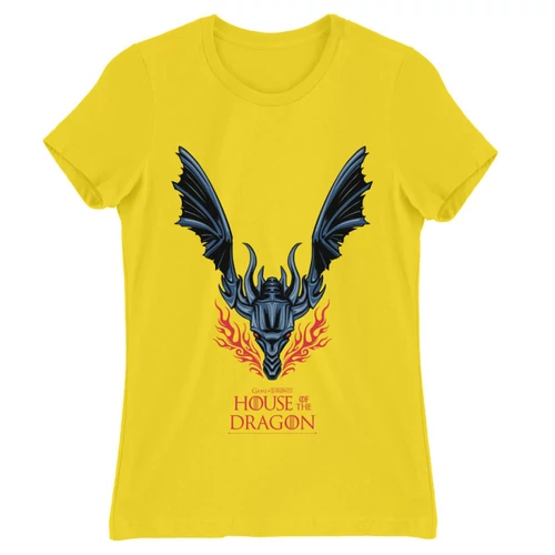 Citromsárga Sárkányok háza női póló - Dragon Logo