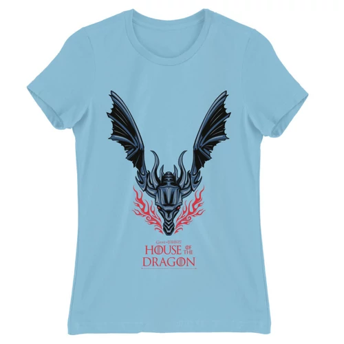 Világoskék Sárkányok háza női póló - Dragon Logo