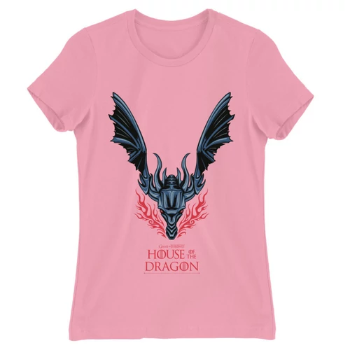Világos rózsaszín Sárkányok háza női póló - Dragon Logo
