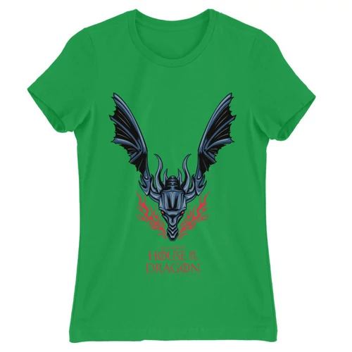 Zöld Sárkányok háza női póló - Dragon Logo