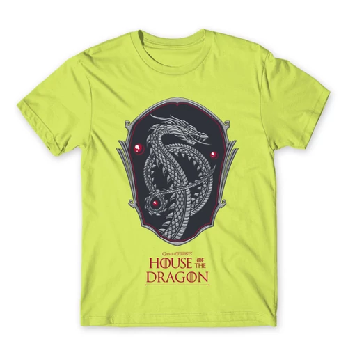 Almazöld Sárkányok háza férfi póló - Dragon Shield