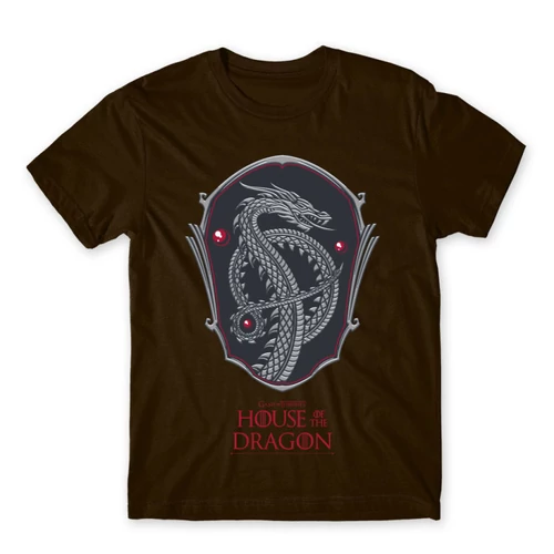Barna Sárkányok háza férfi póló - Dragon Shield