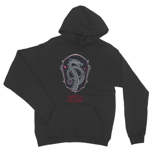 Sötétszükre Sárkányok háza unisex kapucnis pulóver - Dragon Shield
