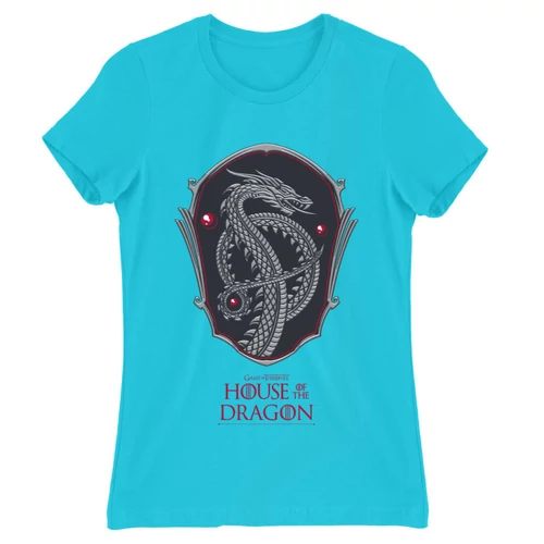 Atollkék Sárkányok háza női póló - Dragon Shield