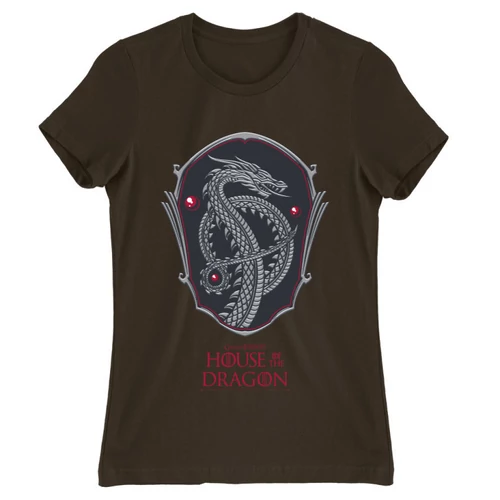 Barna Sárkányok háza női póló - Dragon Shield