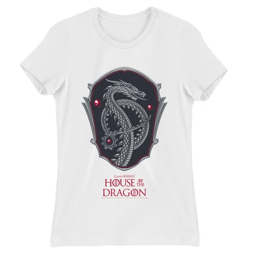Fehér Sárkányok háza női póló - Dragon Shield