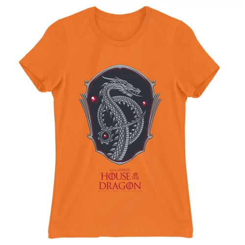 Narancs Sárkányok háza női póló - Dragon Shield
