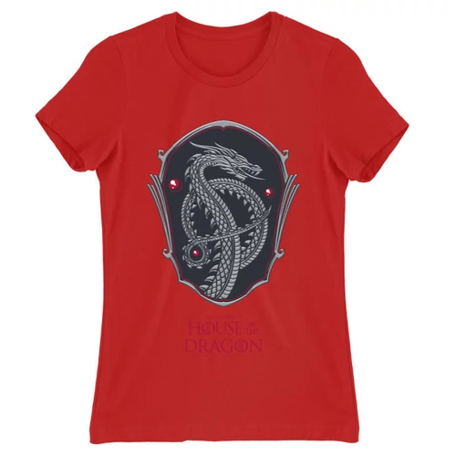 Piros Sárkányok háza női póló - Dragon Shield