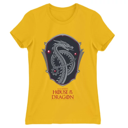 Sárga Sárkányok háza női póló - Dragon Shield