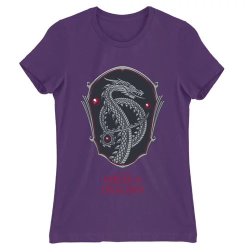Sötétlila Sárkányok háza női póló - Dragon Shield