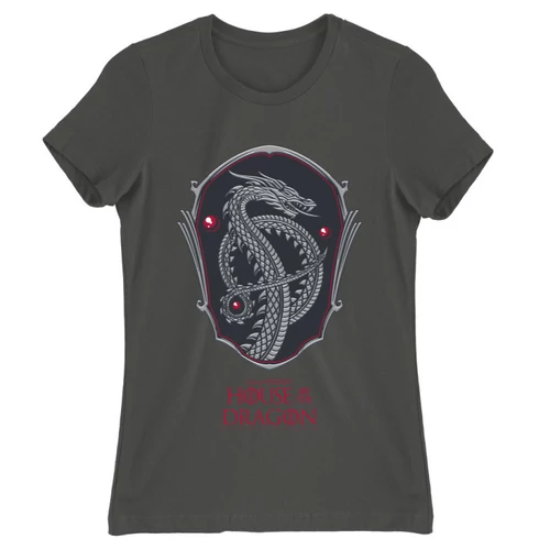 Sötétszürke Sárkányok háza női póló - Dragon Shield