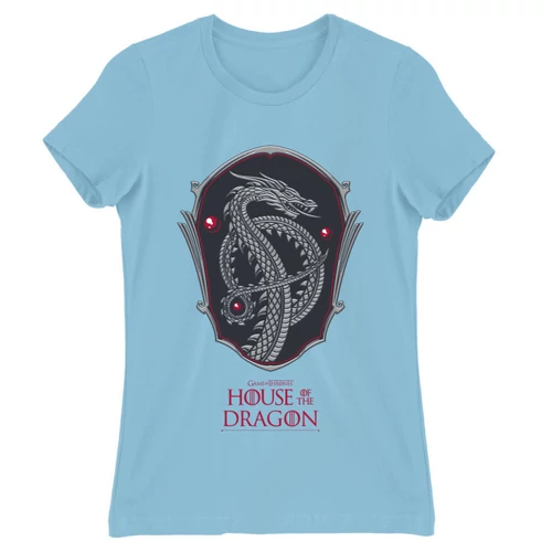 Világoskék Sárkányok háza női póló - Dragon Shield