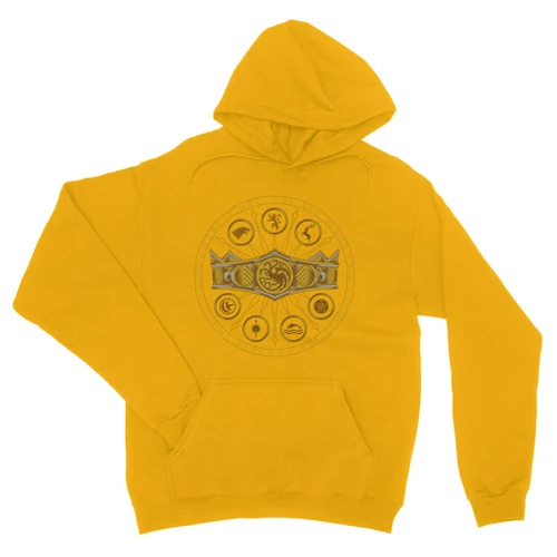 Sárga Sárkányok háza unisex kapucnis pulóver - Fire and Blood