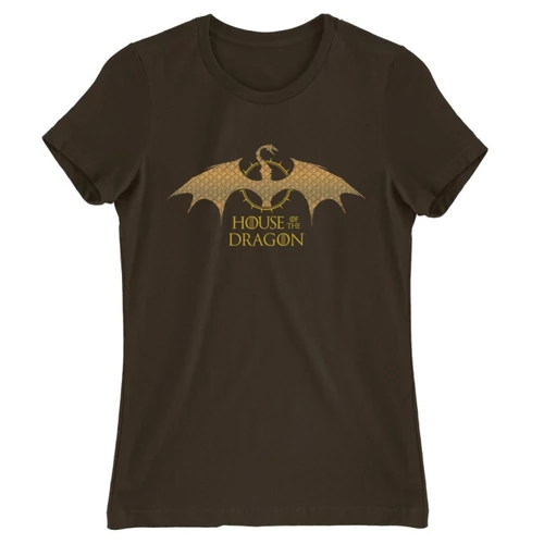 Barna Sárkányok háza női póló - Gold Dragon