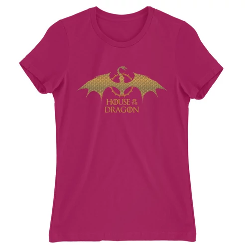 Pink Sárkányok háza női póló - Gold Dragon