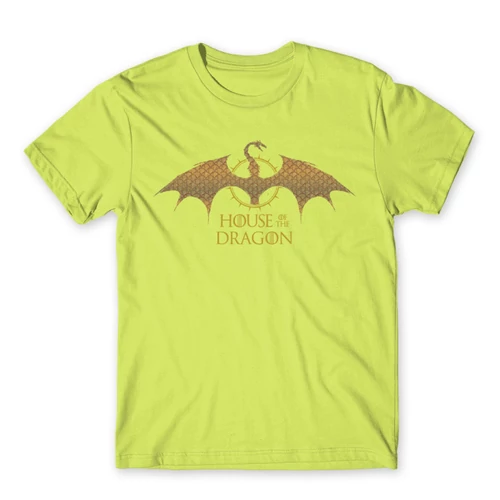 Almazöld Sárkányok háza férfi póló - Gold Dragon