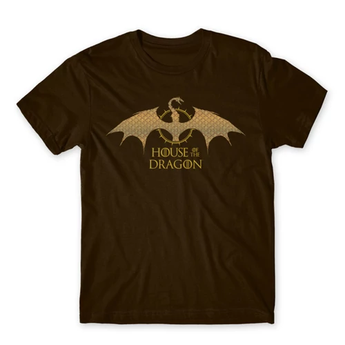 Barna Sárkányok háza férfi póló - Gold Dragon