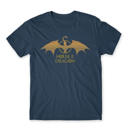 Denim Sárkányok háza férfi póló - Gold Dragon