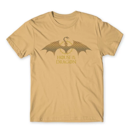 Homok Sárkányok háza férfi póló - Gold Dragon