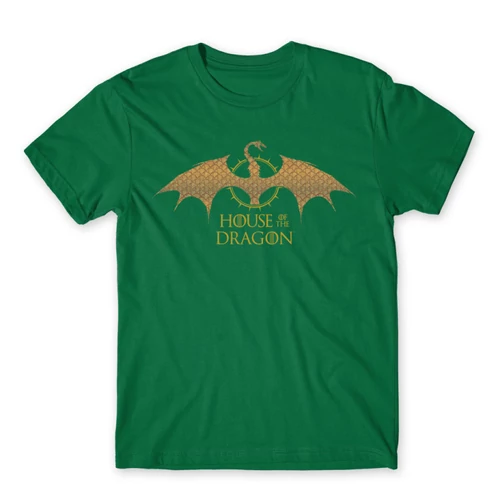 Zöld Sárkányok háza férfi póló - Gold Dragon