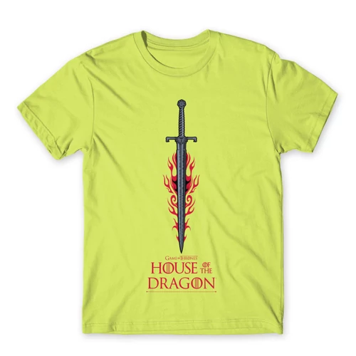 Almazöld Sárkányok háza férfi póló - House of the Dragon Sword