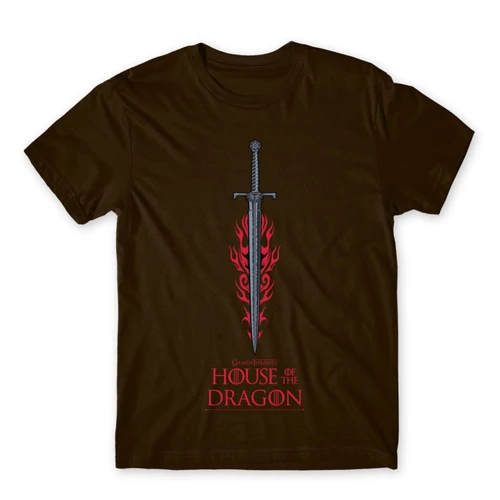 Barna Sárkányok háza férfi póló - House of the Dragon Sword