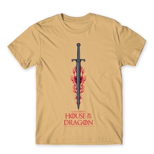 Homok Sárkányok háza férfi póló - House of the Dragon Sword