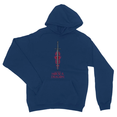 Királykék Sárkányok háza unisex kapucnis pulóver - House of the Dragon Sword