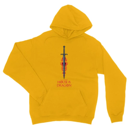 Sárga Sárkányok háza unisex kapucnis pulóver - House of the Dragon Sword