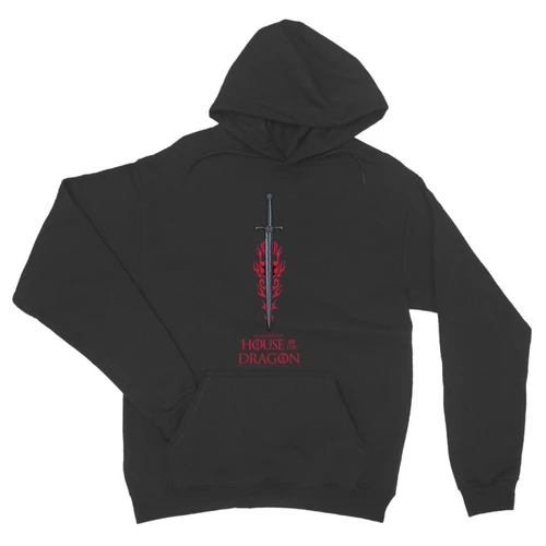 Sötétszükre Sárkányok háza unisex kapucnis pulóver - House of the Dragon Sword