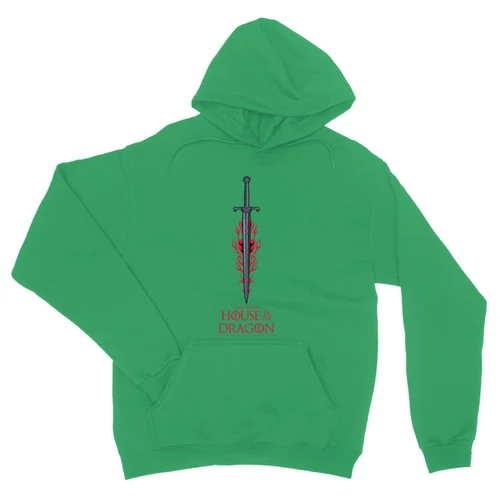 Zöld Sárkányok háza unisex kapucnis pulóver - House of the Dragon Sword
