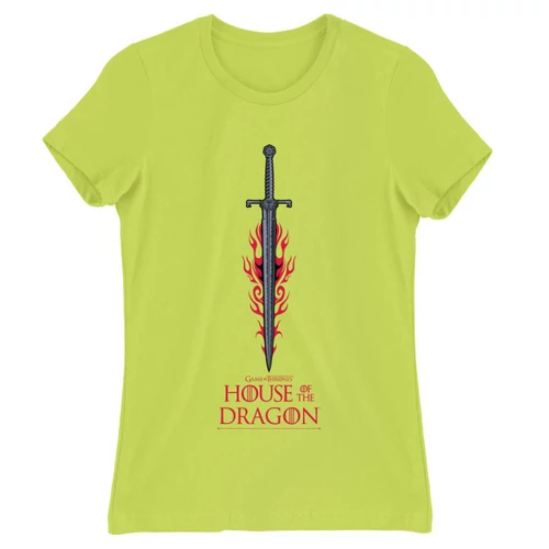 Almazöld Sárkányok háza női póló - House of the Dragon Sword