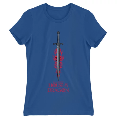 Királykék Sárkányok háza női póló - House of the Dragon Sword