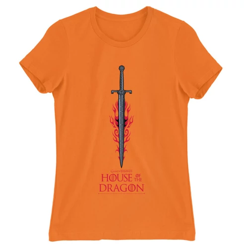 Narancs Sárkányok háza női póló - House of the Dragon Sword