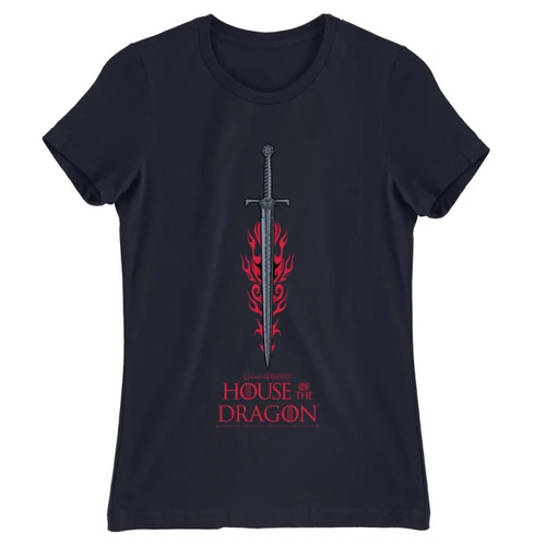 Sötétkék Sárkányok háza női póló - House of the Dragon Sword