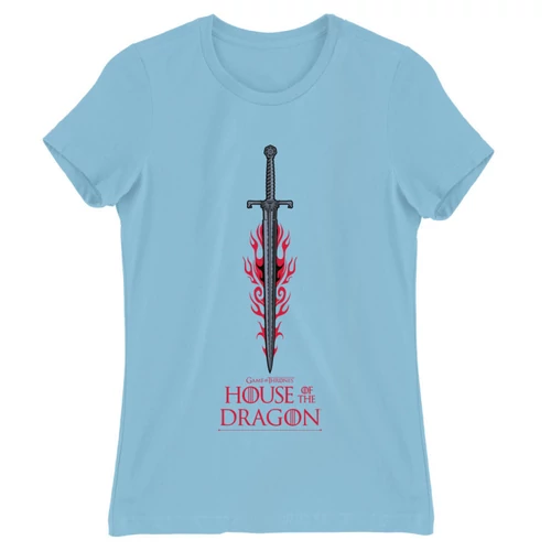 Világoskék Sárkányok háza női póló - House of the Dragon Sword