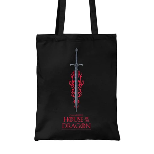 Fekete Sárkányok háza vászontáska - House of the Dragon Sword