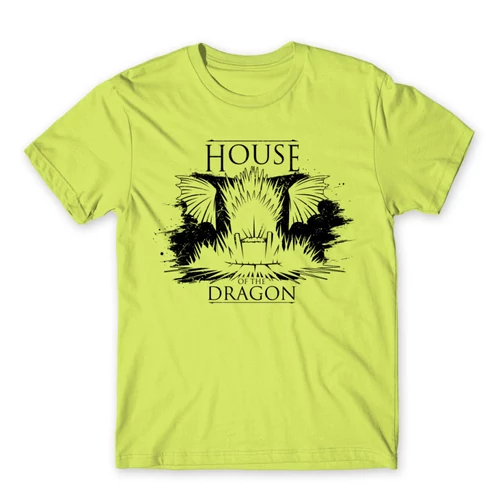 Almazöld Sárkányok háza férfi póló - Iron Throne Monochrome