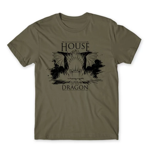 Cink Sárkányok háza férfi póló - Iron Throne Monochrome