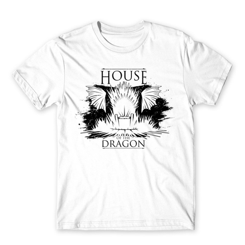 Fehér Sárkányok háza férfi póló - Iron Throne Monochrome